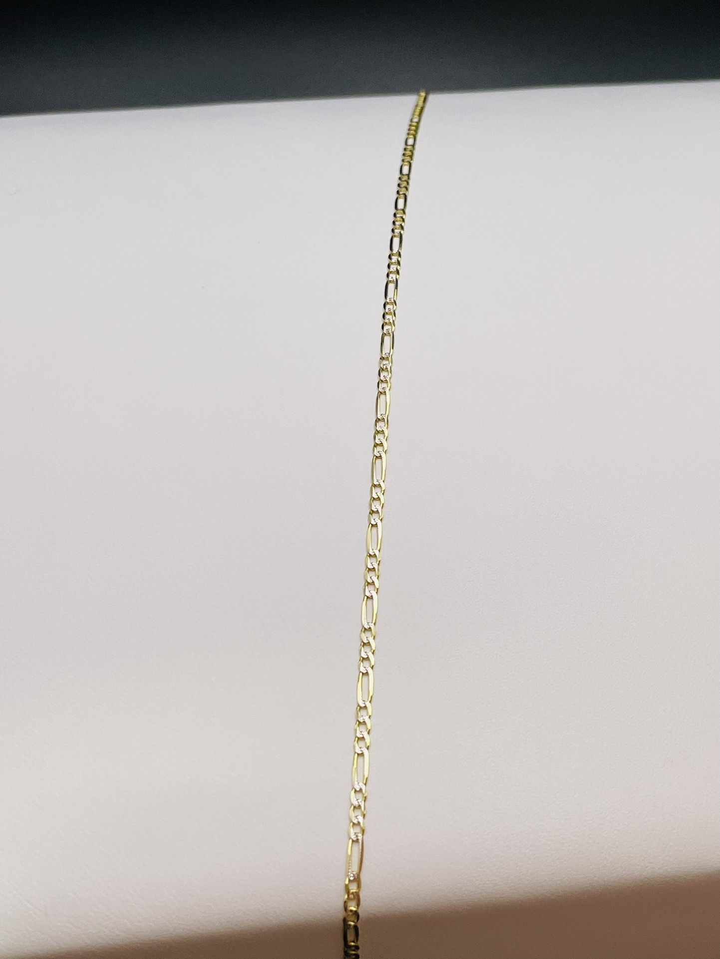 10” 14K Gold Figaro Anklet