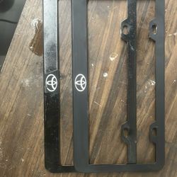 Black Toyota License Plate Frames 