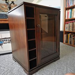 Wood cabinet for beverage cooler