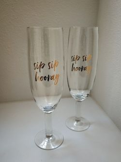 Giant Oversized Wine Champagne Glass Cup 12" Tall - Set of 2