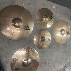 Drum Cymbals And Guitar Amps