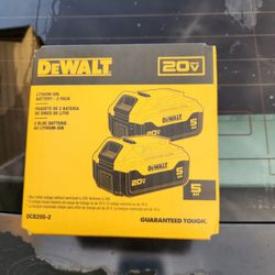 Pack 2pcs battery dewalt 5AH