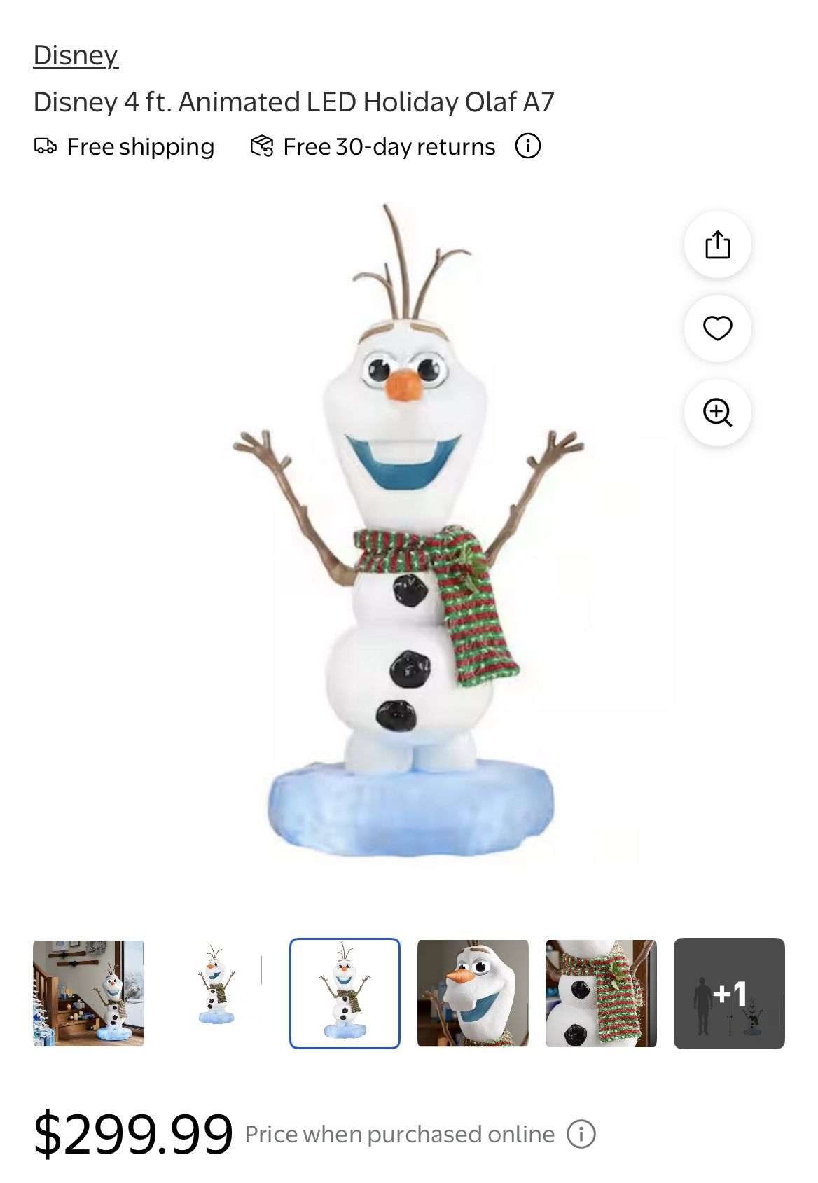 Olaf Holiday Animatronic