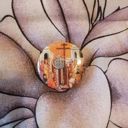 3/$10 🌟 Religious Orthodox Art Button Pin of St. George