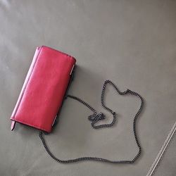 Red Wallet With Chain