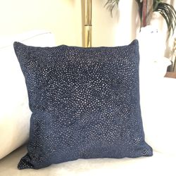 West Elm Pillow Navy Blue 