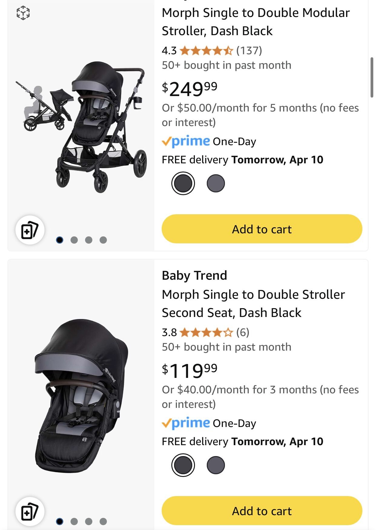 Baby Trend Double Stroller
