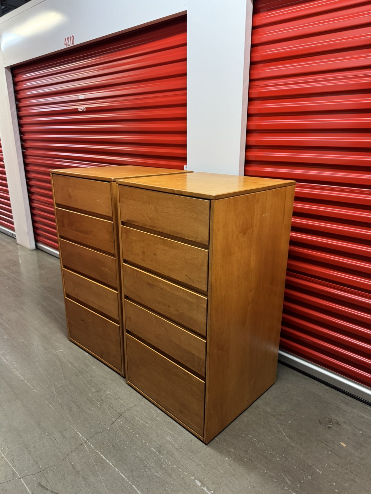 Solid Wood Five Drawer Dressers (Lot)