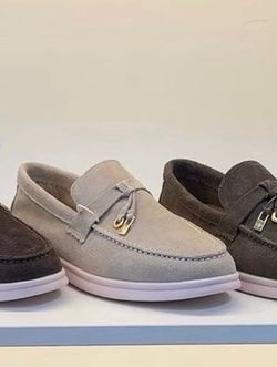 Women's Suede Loafers - Loro Piana Style - EU 38 / US 8 - New with Box