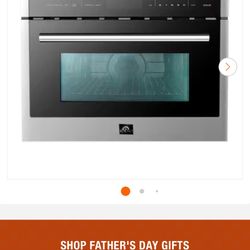 NEW IN BOX 24”FORNO 1750 Watt COMPACT OVEN AND 1000 Watt CONVECTION MICROWAVE. 1.6 cu ft 6/1/25