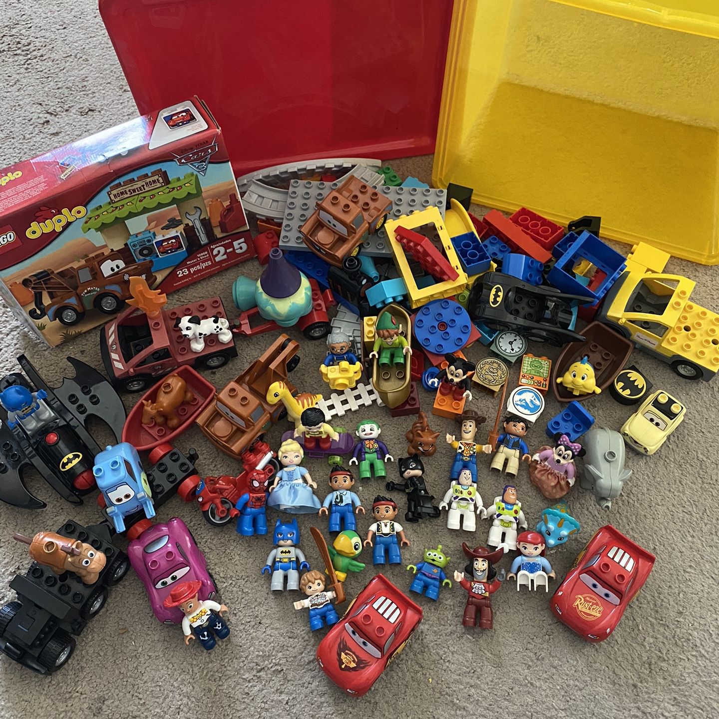 Lego Duplo Huge Lot Marvel DC Comics Disney Pixar Mickey Mouse Batman Spiderman Cars & More Plus New In Box Maters Shed for Sale in Boulder City, NV OfferUp