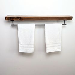 Floating Shelf Towel Rack