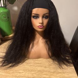 Beautiful Human hair Headband Wig 