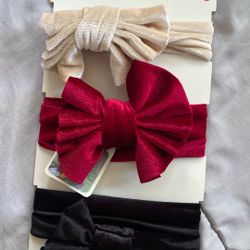 Large Infant Velvet Bow Headbands 
