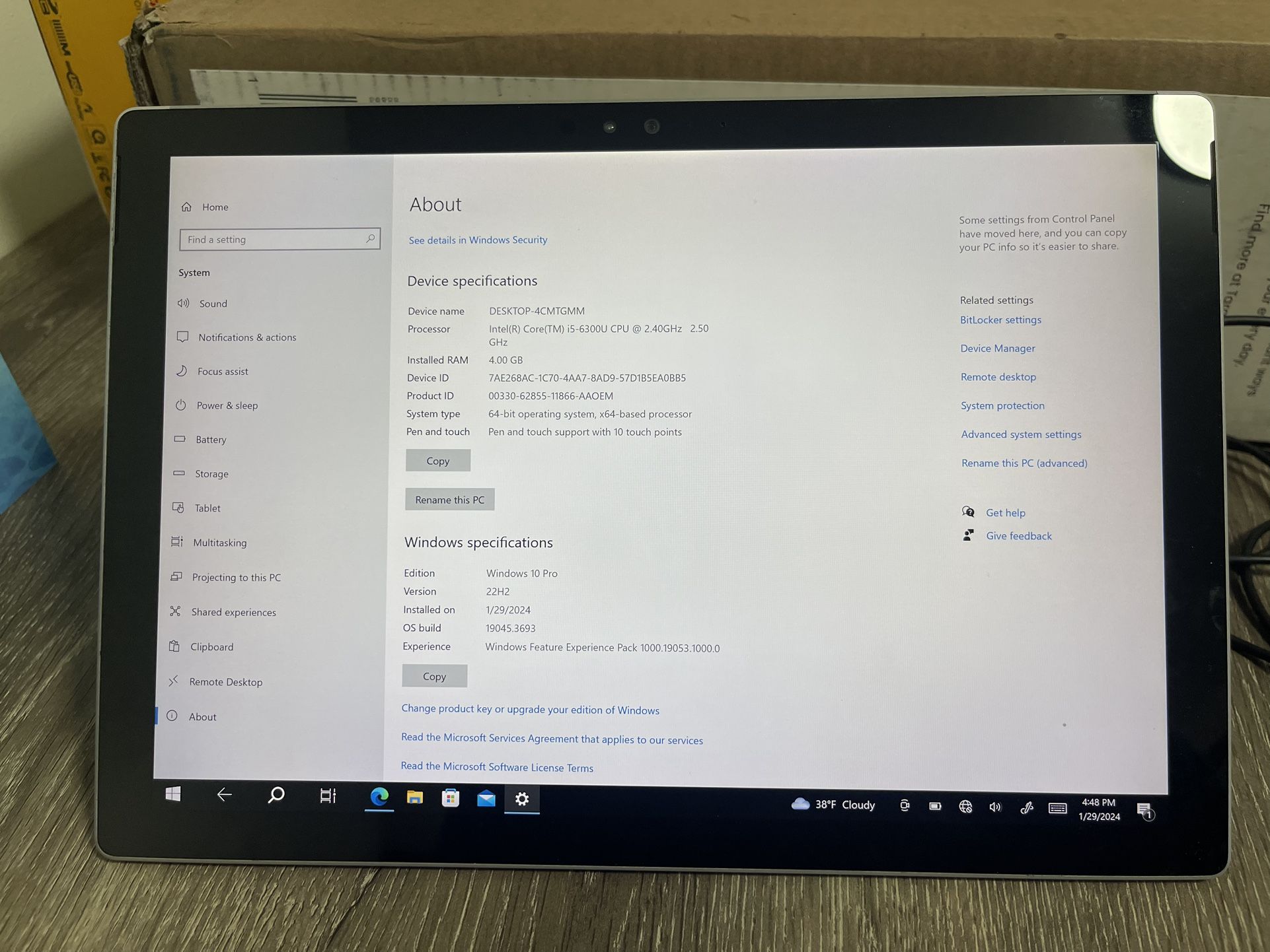 Microsoft Surface Go 128gb