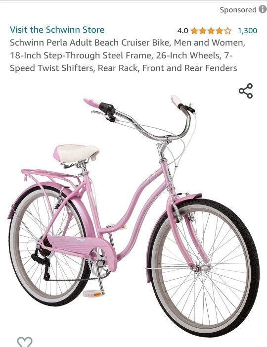 Womens 18" Beach Cruiser SCHWINN Bike