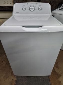 HOTPOINT 4.0 CU FT CAPACITY STAINLESS STEEL DRUM TOP LOADER WASHER