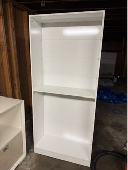 White shelving unit