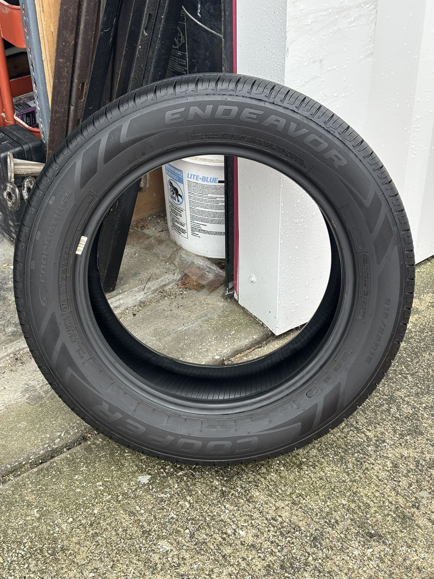 1 Used Tire Cooper Endeaver 215/55R16 About 99% Tread.