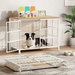 41” Large Dog Crate Furniture with Wood Top
