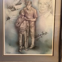 Whitey Ford Pewter Poster