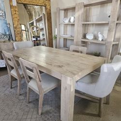 New Solid Wood 7 pc  Modern Dining Collection
