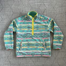 Chubbs Chubbies Men’s Blue/Pink Reversible Windbreaker/Fleece Half Zip Pullover