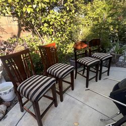 Solid Cherrywood Bar Stools High Chairs Each 