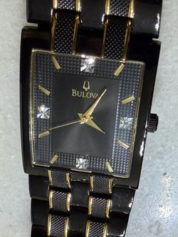 Bulova Upscale Watch With Diamonds Dress Watch