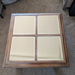Mirror Top End Table