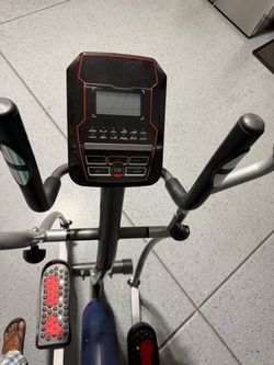 dual-function elliptical trainer and stationary exercise bike