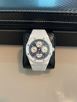 Audemars Piguet White Ceramic Calendar Patek Skeleton