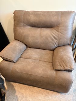 Faux leather recliner