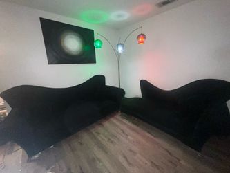 Black Velvet Couches 