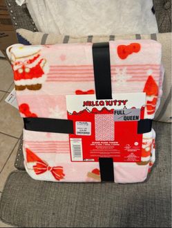 Hello Kitty Christmas Cloud Plush Throw Full/Queen