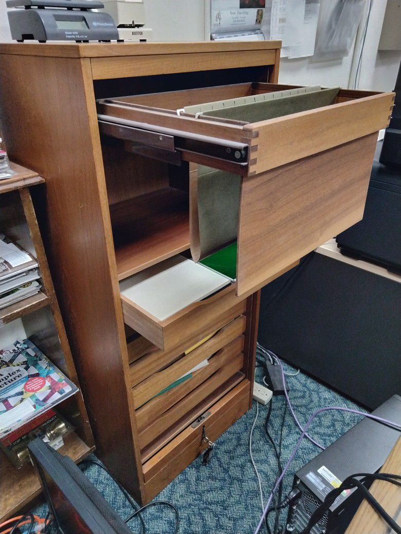 Vintage File And Drawer Cabinet