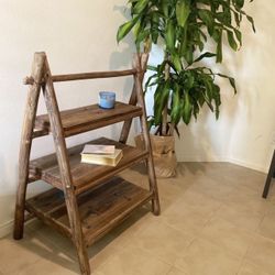 4D Consepts  Java Collection Folding  Thee Shelf Bookcase In Rustic Natural Color 