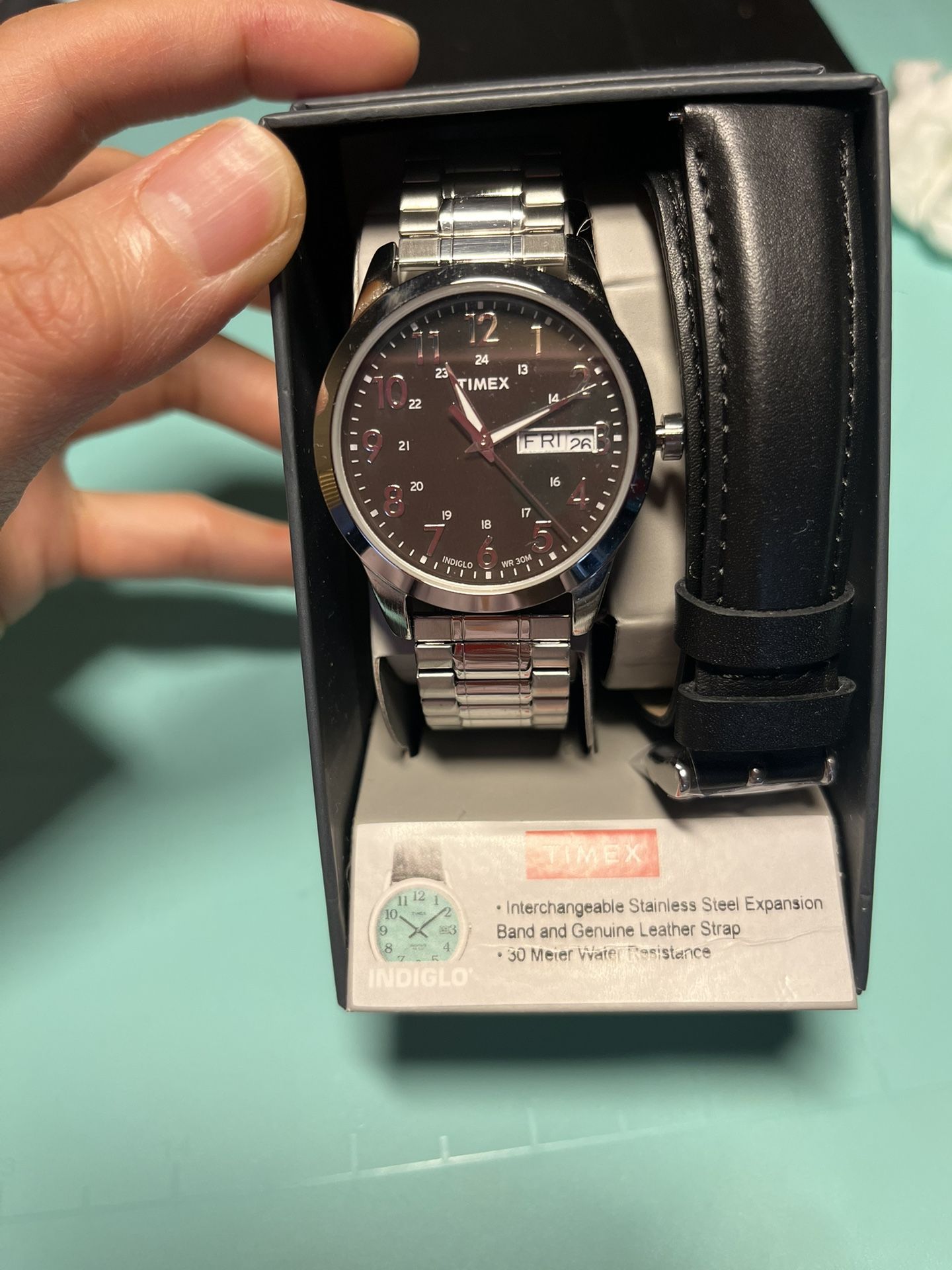 Timex Mens Silver Tone Stainless Steel Expansion Watch