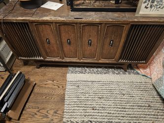 Vintage Record Player Console