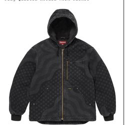 Supreme Flag Quilted Hooded Work Jacket