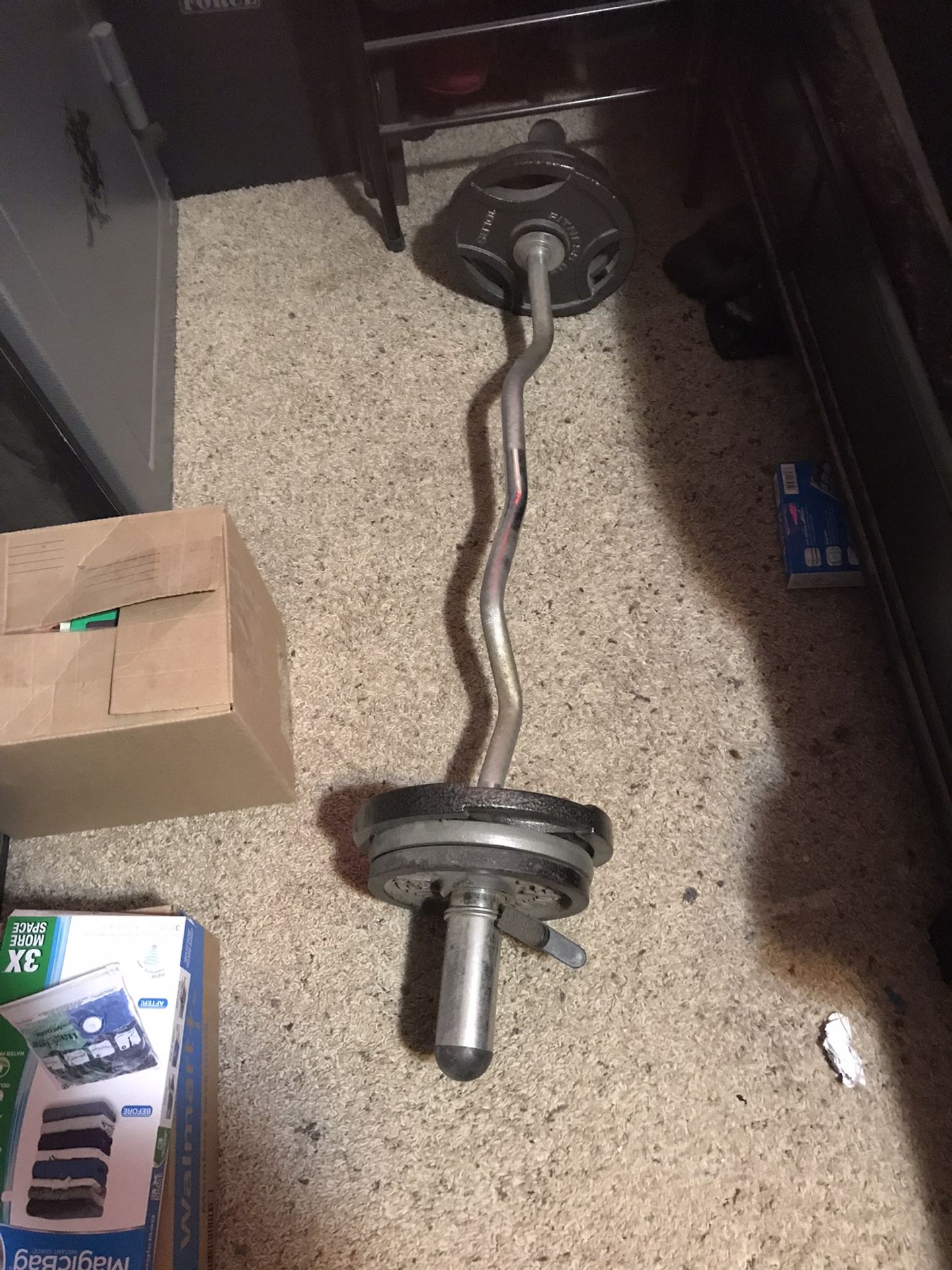 Curl Bar With Weights