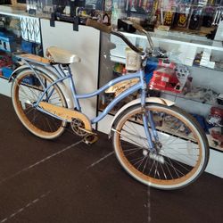 Preowned Huffy Panama Jack Single Speed Step Thru Beach Cruiser Bike