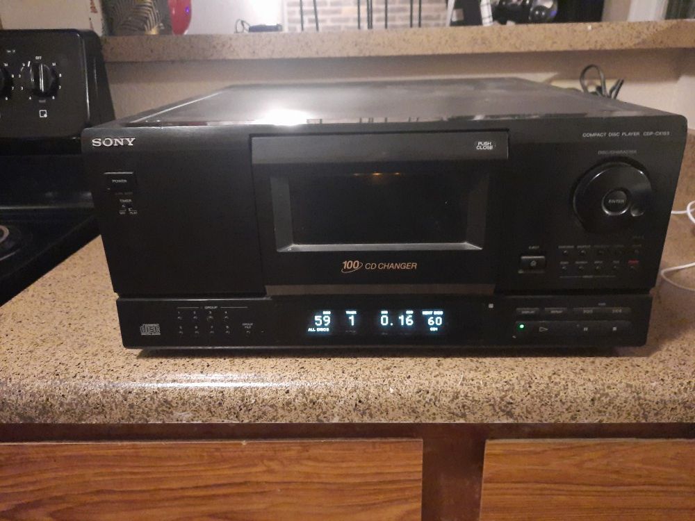 Sony CDP-CX153 Mega Storage 100 Disc CD Changer Tested Works 1996 No Remote