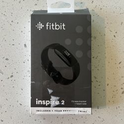 Fitbit Inspire 2 Black Activity Tracker Heart Rate w/ Wristband & Charging Cable