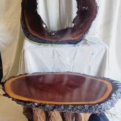 Mahogany Coffee Table & Matching Wall Mount Mirror.
