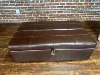 Delivery Available brown leather sleeper ottoman