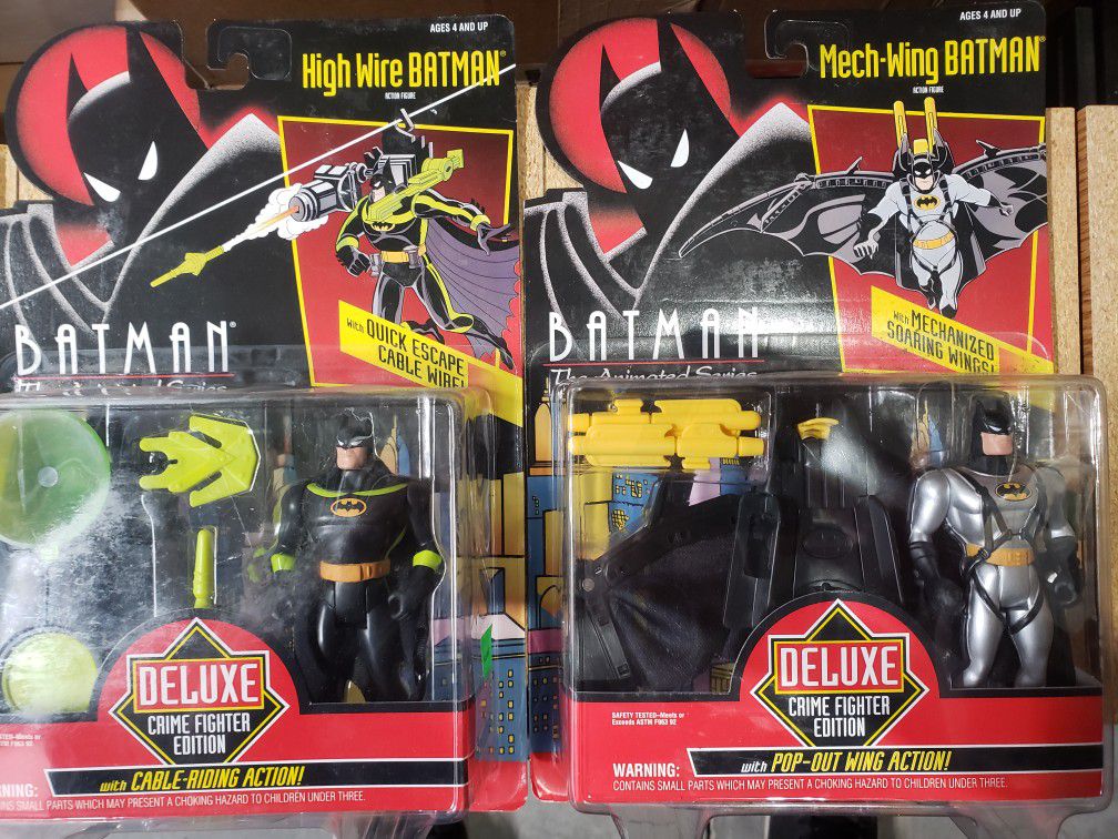 Batman action figures.