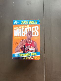 Michael Jordan Wheaties Super Singles 1 oz Mini Cereal Box Unopened Sealed Bulls