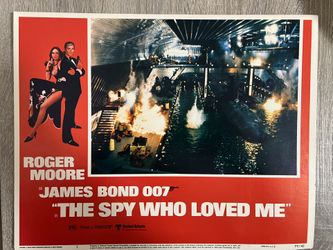Vintage 1977 The “Spy Who Loved Me” James Bond 007 8 US Lobby Card Movie Posters