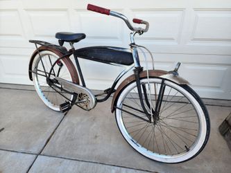 Original Vintage 1950s Western Flyer Tank Bicycle Cruiser 26" Bike